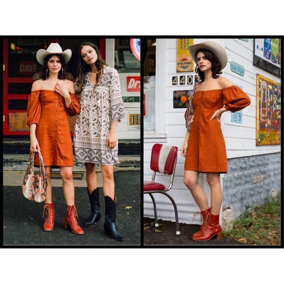 💕SPELL & THE GYPSY💕 Rani Mini Dress ~ Copper Medium M NWT - Picture 2 of 16